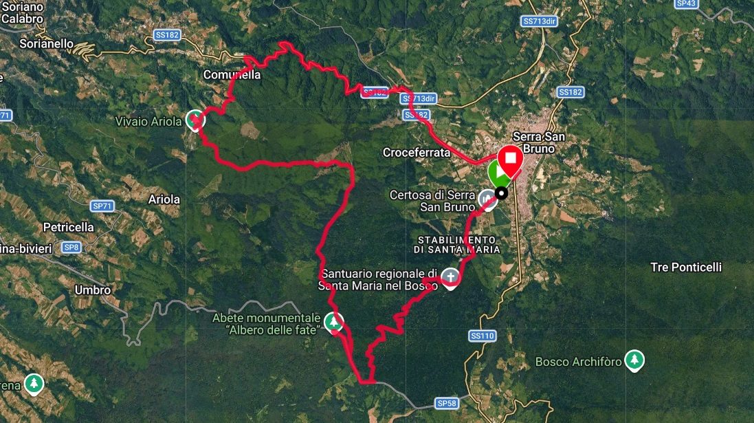 Mappa del percorso MTB Colle del Monaco – Ariola
