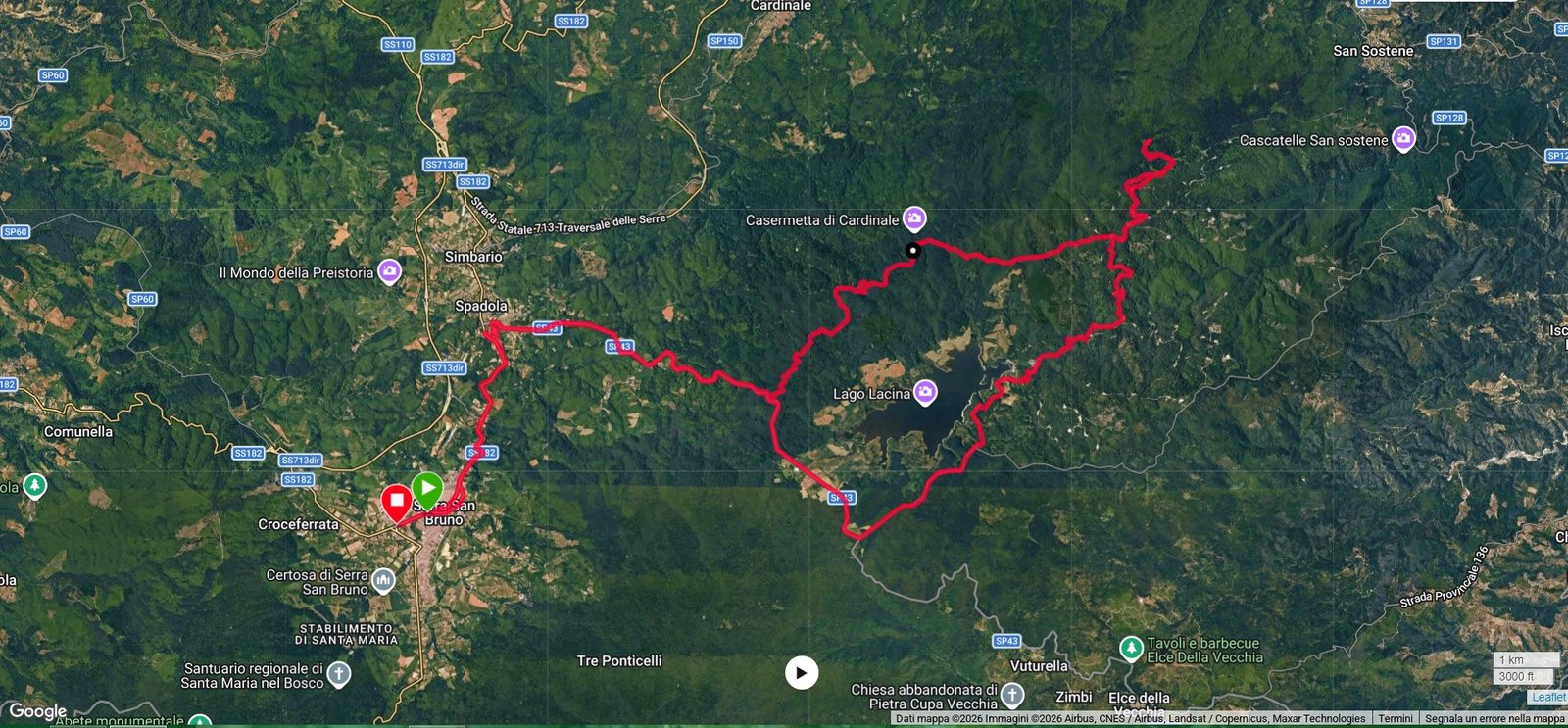 Mappa del percorso MTB Pietra di Sant’Antonino